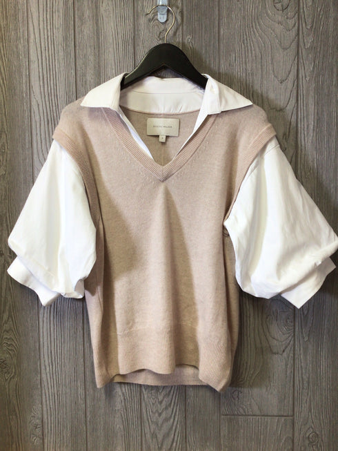 Brochu Walker Top wCashmere Vest Size Small